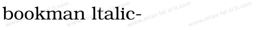 bookman ltalic字体转换